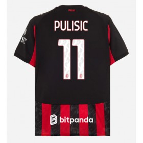 Pánské fotbalový oblečení AC Milan Christian Pulisic #11 Domácí košile 2025-26 Krátkým Rukávem